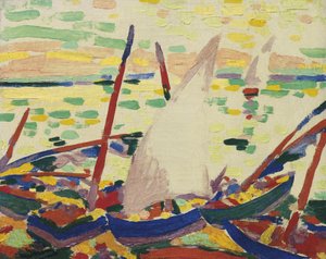 Csónakok a parton Collioure-ban alkotó: Andre Derain