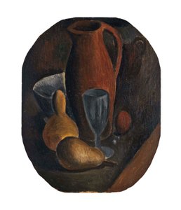 Csendélet üveggel alkotó: Andre Derain