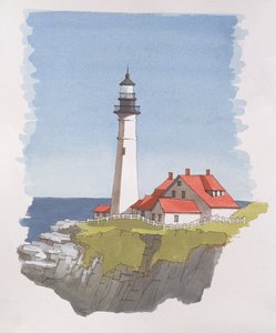 Portland Head világítótorony, Maine, USA alkotó: Andras Kaldor