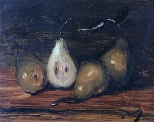 Csendélet körtével (olaj, panel) alkotó: Andre (after) Derain