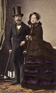 III. Napóleon és Eugenie császárné Disderitől (1819-1889) - 1865 körül - Digitális színezés