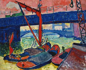 Bárkák a Temzén alkotó: Andre Derain