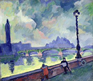 A Temze látképe a Westminster hídnál, 1905-06 körül alkotó: Andre Derain