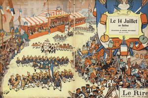 A Bastille-napi felvonulás, a Le Rire illusztrációja