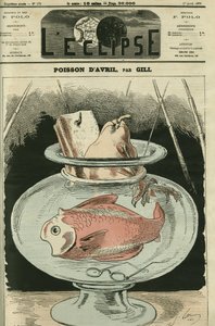 Április hal, a hal Adolphe Thiers (1797-1877). Borító a Gill „” L