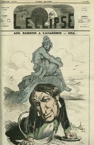 Auguste Barbier (1805-1882), francia költő, 1869-ben beválasztották a Francia Akadémiára. Címlap: Gill: "" L