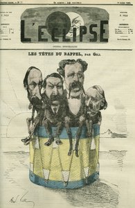 Auguste Vacquerie (1819-1895), Victor Hugo (1802-1885), Charles Hugo (1826-1871) és Paul Meurice (1818-1905), francia irodalmárok. Borító a Gill „” L