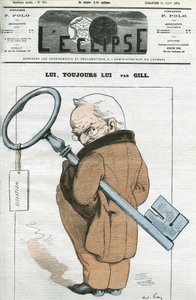 Adolphe Thiers (1797-1877) francia államférfi rajzfilmje. Borító a Gill „” L