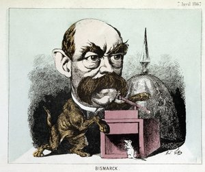 Otto Eduard Leopold von Bismarck gróf (1815-1898), a Porosz Királyság kancellárjának rajzfilmje - Gill rajzfilmje