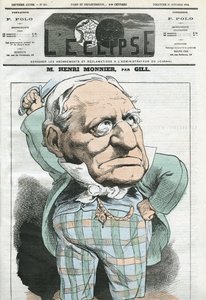 Henri Monnier (1799-1877) francia drámaíró, karikaturista, színész rajzfilmje. Borító a Gill „” L
