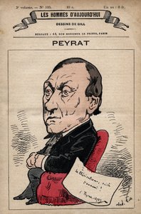 Rajzfilm Alphonse Peyrat (1812-1890) angol újságírónőről a „Les Hommes d