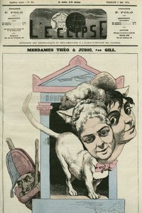 Rajzfilm Louise Theo és Anna Judic hölgyekről, Jacques Offenbach (1819-1880) zeneszerző drámájának énekeseiről. Borító a Gill „” L