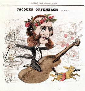 Jacques Offenbach (1819-1880), Gill rajzfilmje alkotó: Andre Gill