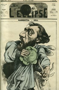 Leon Gambetta (1838-1882), francia politikus. Borító a Gill „” L