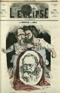 Les Peuples, Clement Duvernois (1836-1879), Pierre-Joseph Proudhon (1809-1865) és Jules Valles (1832-1885) írókkal és politikusokkal. Borító a Gill „” L