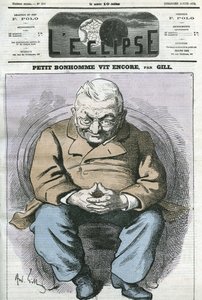 A kis ember még él, Adolphe Thiers (1797-1877) francia államférfi rajzfilmje. Borító a „” L