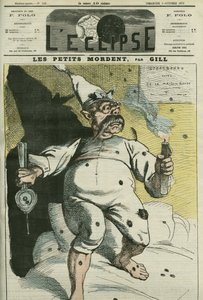 Kicsik harapnak, I. Vilmos (1797-1888), porosz király és német császár karikatúrája. Borító a Gill „” L