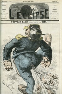 Új páva, I. Vilmos (1797-1888), a francia-porosz háború győztese rajzfilmje. Borító a Gill „” L