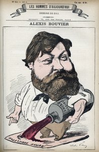 Alexis Bouvier (1836-1892) francia népszerű regény- és drámaíró portréja. Gill, Párizs rajzfilmje. alkotó: Andre Gill