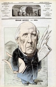 Edgar Quinet francia történész (1803-1875) portréja. In L