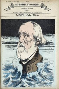 Felix Francois Jean Cantagrel (1810-1887), levéltudós, városi tanácsos és párizsi képviselő portréja. Gill, Párizs rajzfilmje. alkotó: Andre Gill