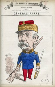 Jean Joseph Frederic Albert Farre (1816-1887) francia katona portréja, 1870-ben tábornokká és hadügyminiszterré nevezték ki. Gill, Párizs rajzfilmje. alkotó: Andre Gill