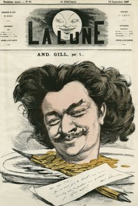 Louis-Alexandre Gosset de Guines Andre Gill (1840-1885) francia karikaturista és karikaturista önarcképe. Gill rajzfilmje a „The Moon” című filmben, szeptember 15 alkotó: Andre Gill