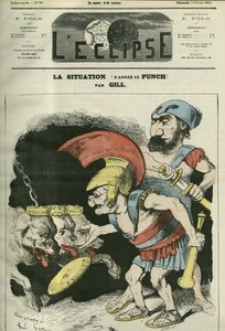 A helyzet, Adolphe Thiers (1797-1877) és Leon Gambetta (1838-1882) rajzfilmje, amely a királyi és bonapartista kutyák szolgálatát adja. Borító a „” L