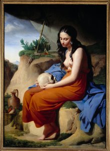 Madeleine. Szent Mária Magdolna meditál. Victor Orsel (1795-1850) festménye