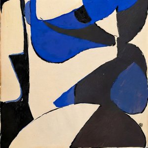 Absztrakt kék-fekete formák alkotó: André Viana