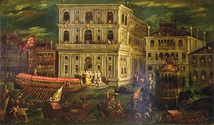 A Dogaressa Morosina Morosini Grimani beszállása 1597. május 4., Velence, 1600 körül (olaj, vászon)