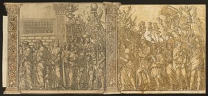 Julius Caesar diadala [7. és 8., plusz 2 oszlop], 1599. alkotó: Andrea Andreani