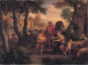 Romulus és Remus megtalálása, c. 1720-1740 alkotó: Andrea Lucatelli
