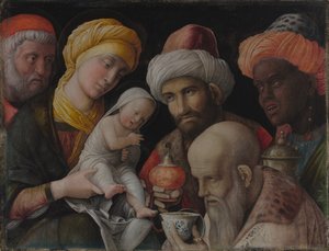 A háromkirályok imádása alkotó: Andrea Mantegna