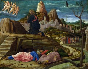 Agónia a kertben, 1460 körül (tempera a panelen) alkotó: Andrea Mantegna