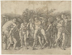 Bacchanal találkozott Silenusszal alkotó: Andrea Mantegna
