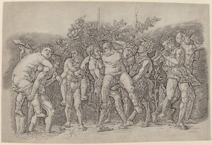 Bacchanal Silenusszal alkotó: Andrea Mantegna
