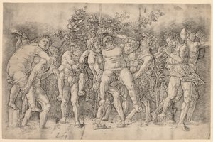 Bacchanal Silenusszal. alkotó: Andrea Mantegna