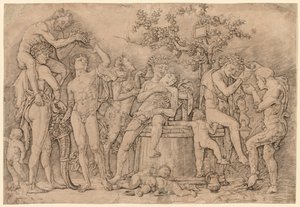 Bacchanal boroskáddal alkotó: Andrea Mantegna