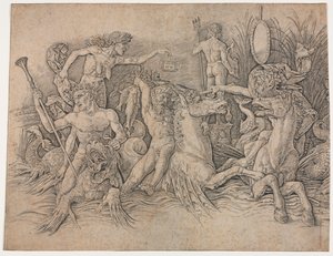A tengeri istenek csatája – bal oldali rész alkotó: Andrea Mantegna