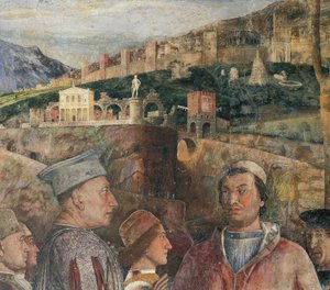 Andrea Mantegna (1431-1506) freskója a menyasszonyi kamrában: Szent György-kastély, Mantova (UNESCO Világörökség, 2008). Olaszország alkotó: Andrea Mantegna