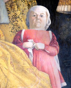 Az udvar törpe, részlet az udvarfalról alkotó: Andrea Mantegna