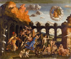 Minerva kiűzi a bűnöket az erény kertjéből alkotó: Andrea Mantegna