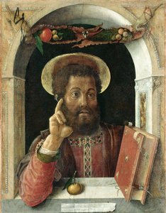 Szent Márk evangélista, 1450 körül (vegyes technika, vászon) alkotó: Andrea Mantegna