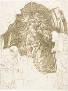 A mágusok imádása (A barlang szűze) alkotó: Andrea Mantegna