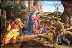 A pásztorok imádása alkotó: Andrea Mantegna