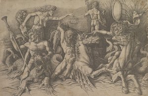 A tengeri istenek csatája Egy fríz bal oldali része, kb. 1485-88.