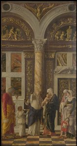 Az Uffizi Uffizi Tryptich körülmetélési triptichonja, jobb oldali panel, kb. 1463-1464 alkotó: Andrea Mantegna