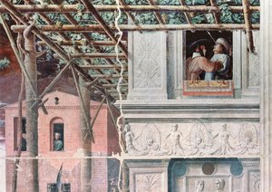 Szent Kristóf mártíromsága, 1450-56 körül (freskó) alkotó: Andrea Mantegna