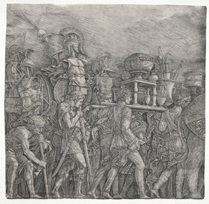 Caesar diadalai: A fűzőhordozók c. 1495. alkotó: Andrea Mantegna
